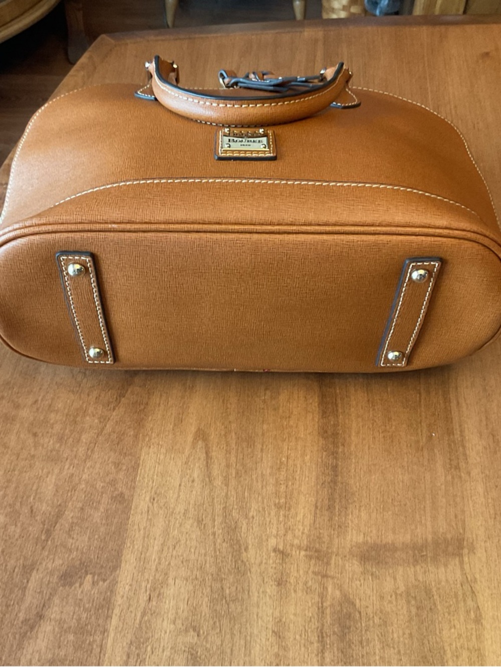 Dooney & Bourke Natural Saffiano Leather Zip Zip Satchel with Wallet - Picture 3 of 15